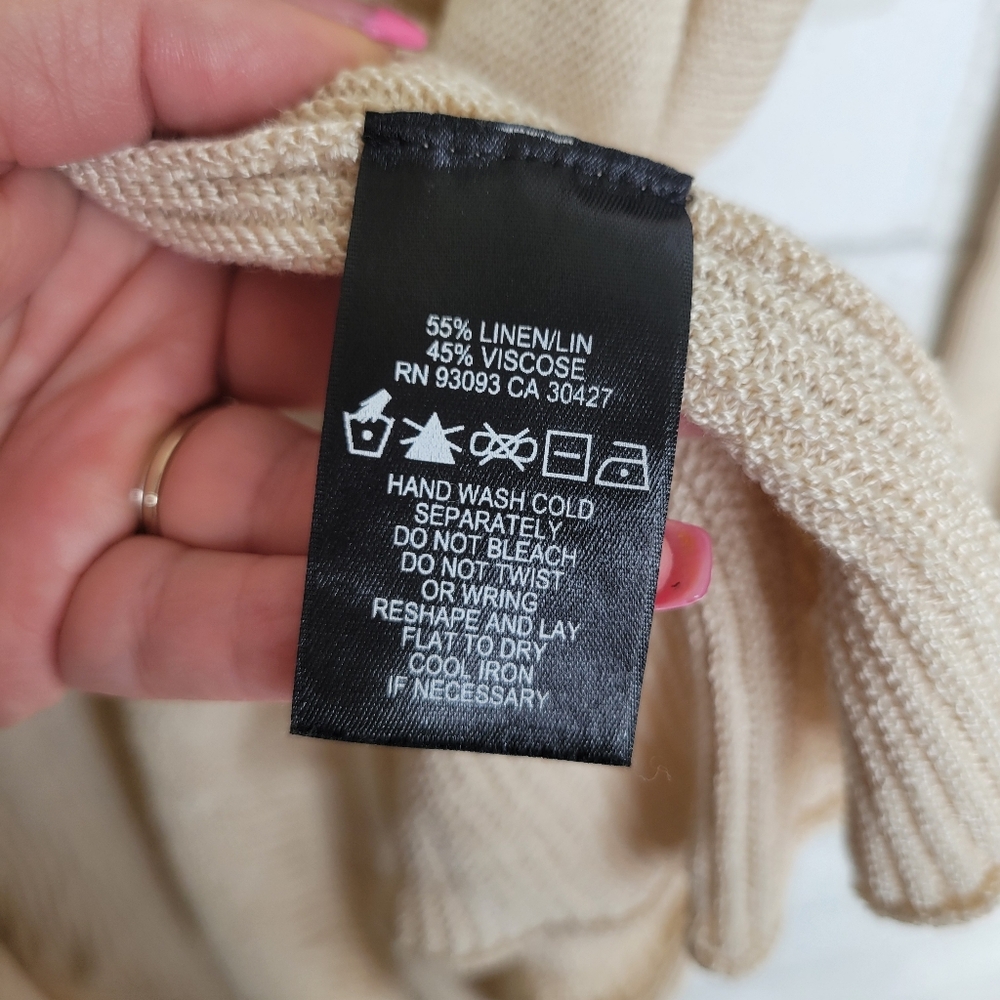 NIC+ZOE Beige Open Front Cardigan - Picture 3 of 4